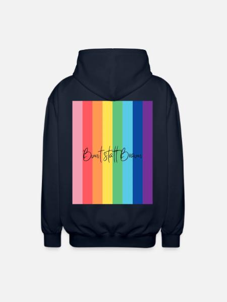 Bunt statt Braun - Unisex Kapuzenjacke - Navy