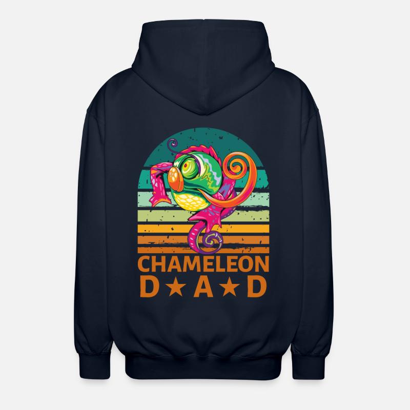 Papa caméléon - Veste à capuche unisexe - marine