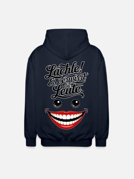 Always smiling - Unisex Hooded Jacket - navy