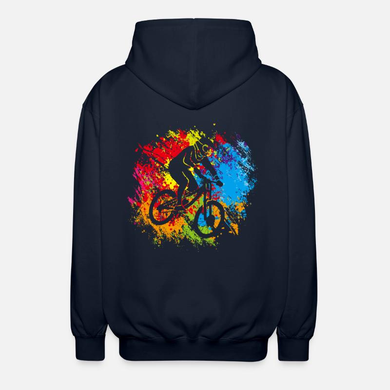 Fahrrad MTB - Unisex Kapuzenjacke - Navy