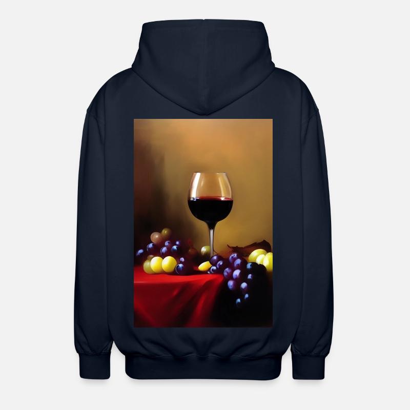 Wein Trinker - Unisex Kapuzenjacke - Navy