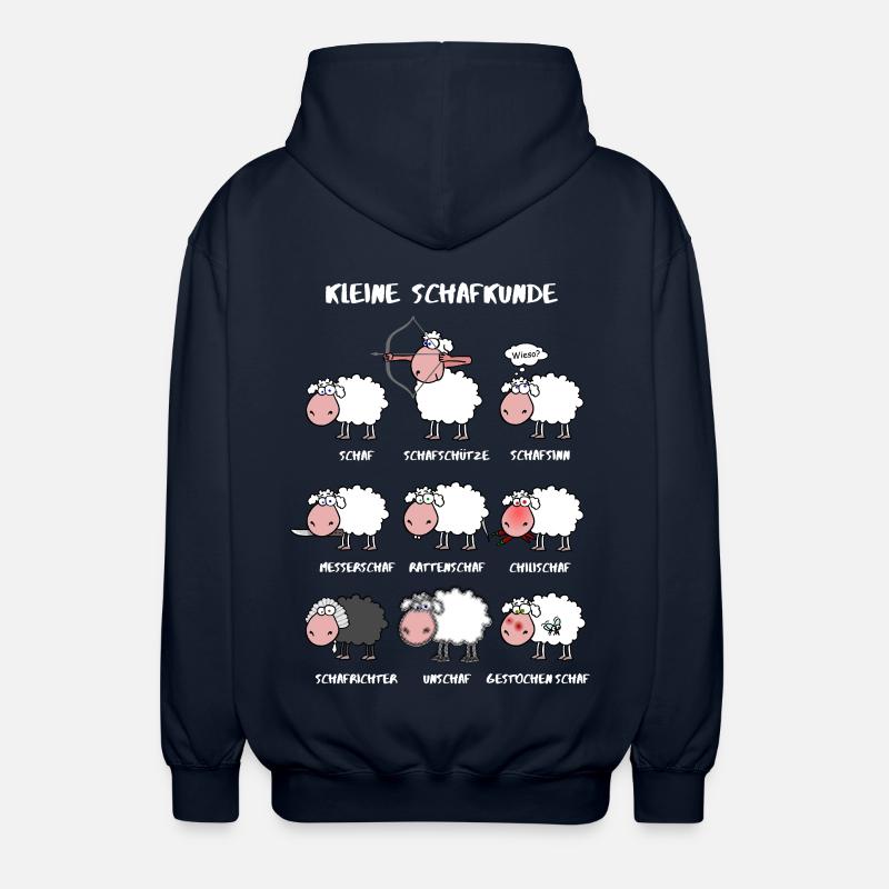Un peu de connaissances moutons - Veste à capuche unisexe - marine