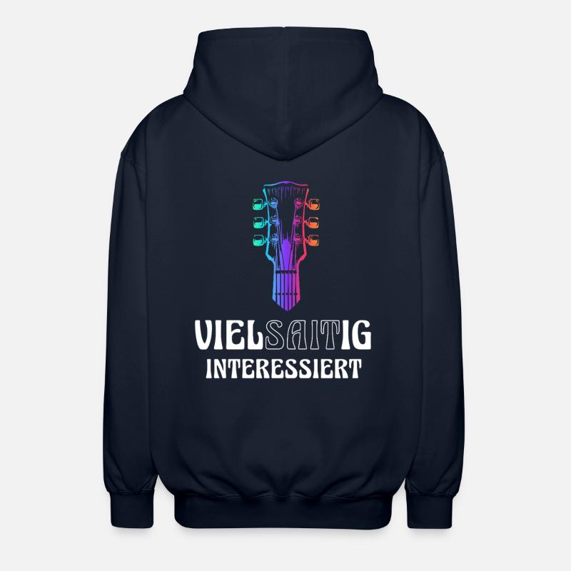 Guitar multi-stringed interested - Unisex Hooded Jacket - navy