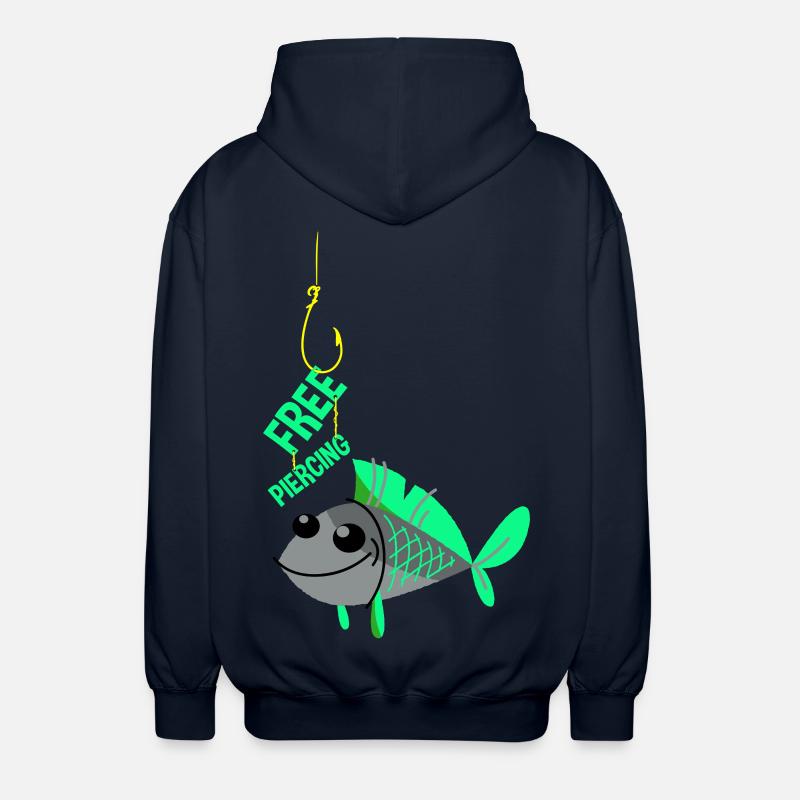 Piercing gratuit - Veste à capuche unisexe - marine