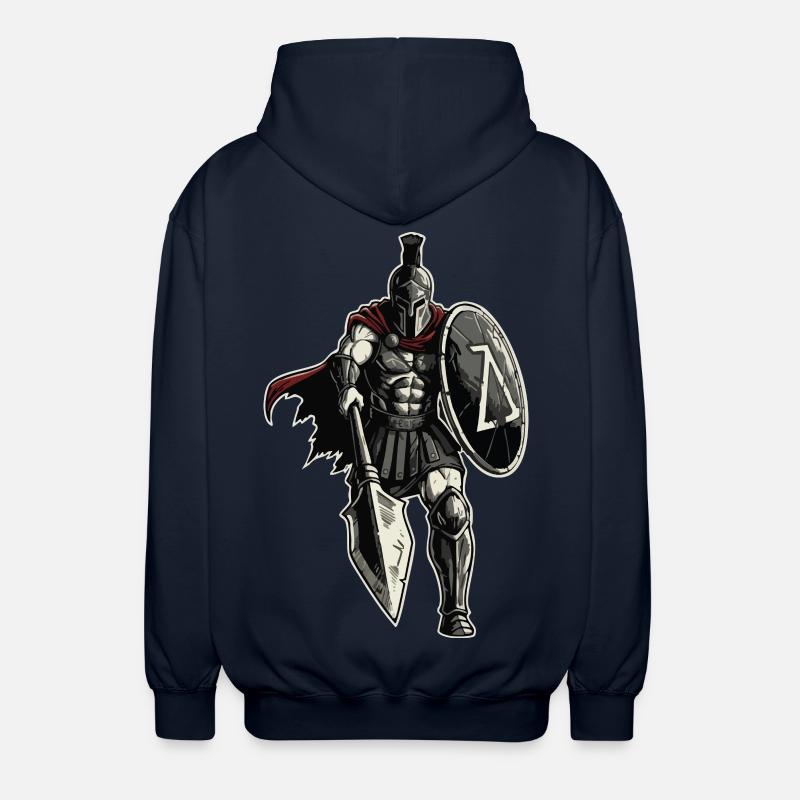 Veteran Spartan Combat Spear Shield Maskottchen - Unisex Kapuzenjacke - Navy