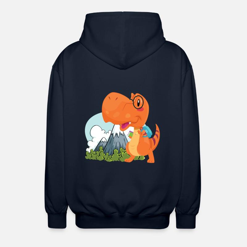 cool drôle nerd Dino - Veste à capuche unisexe - marine
