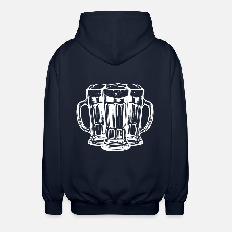 Bier Anstoßen - Unisex Kapuzenjacke - Navy