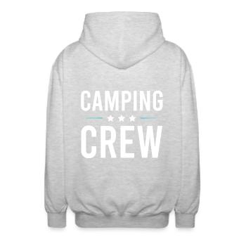 Équipe de camping - Veste à capuche unisexe - gris clair chiné - Dos - AI Model Male 185 light (185cm)