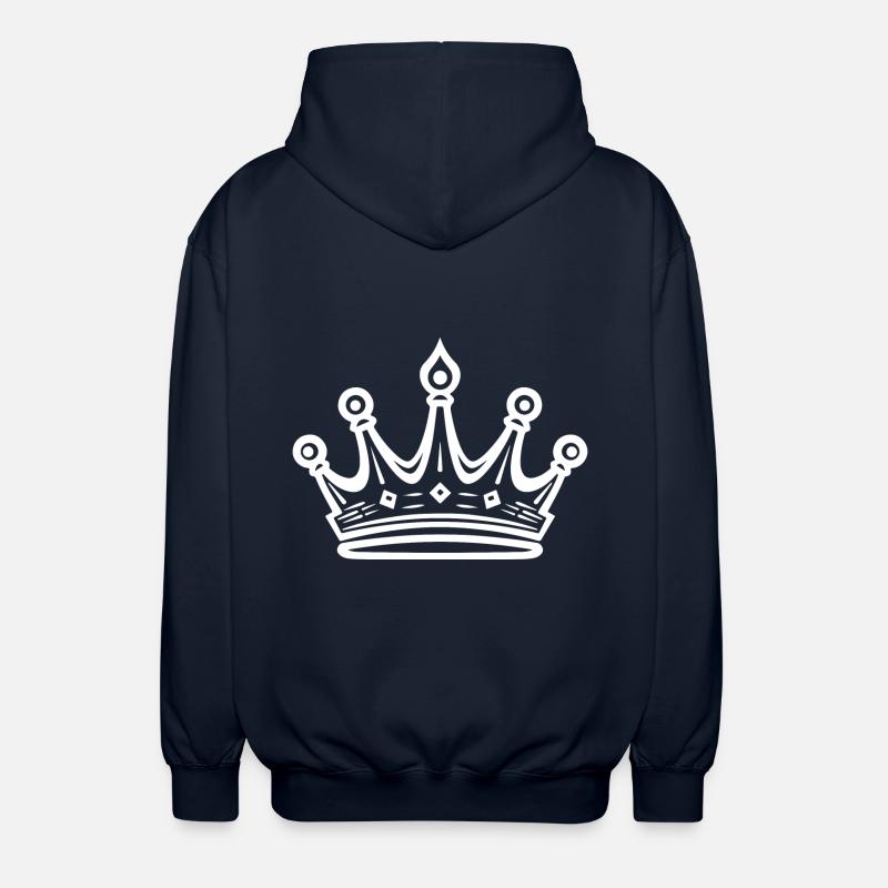 Krone Symbol Silhouette - Unisex Kapuzenjacke - Navy