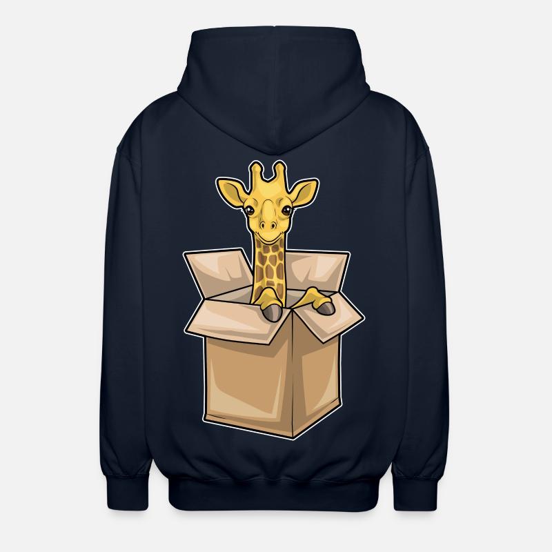 Giraffe Karton - Unisex Kapuzenjacke - Navy