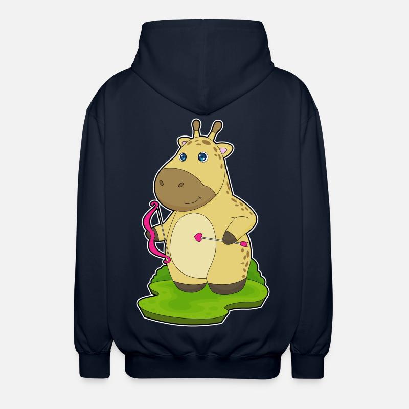 Giraffe Bogenschütze Bogen - Unisex Kapuzenjacke - Navy