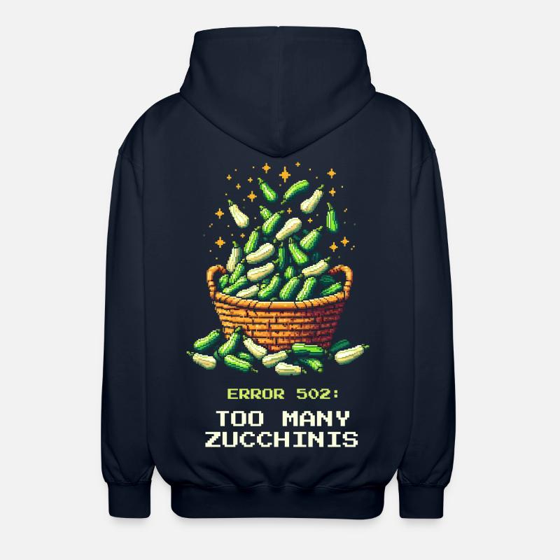 Zu viele Zucchini | Ernte & Einmachen - Unisex Kapuzenjacke - Navy