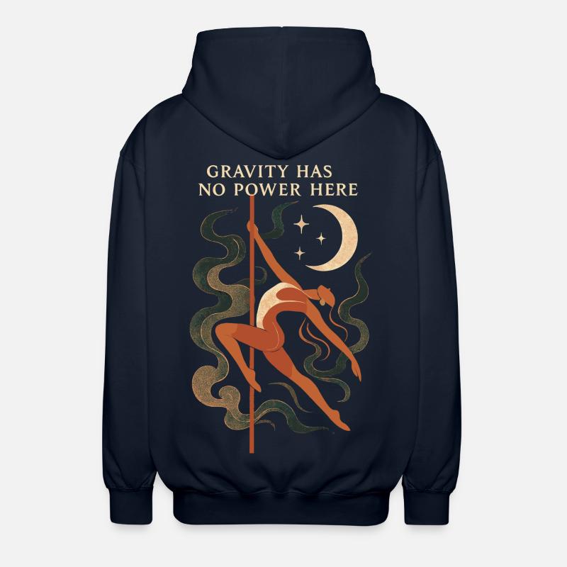 Schwebende Pole-Dance-Frau – Gravity has no power - Unisex Kapuzenjacke - Navy