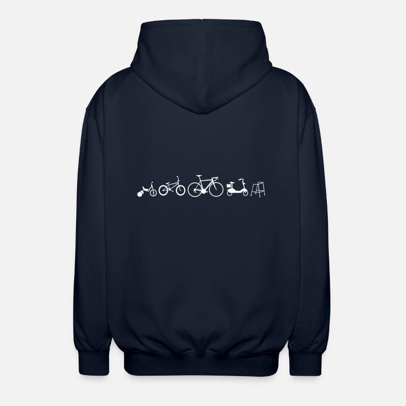 Bicycle evolution - Unisex Hooded Jacket - navy