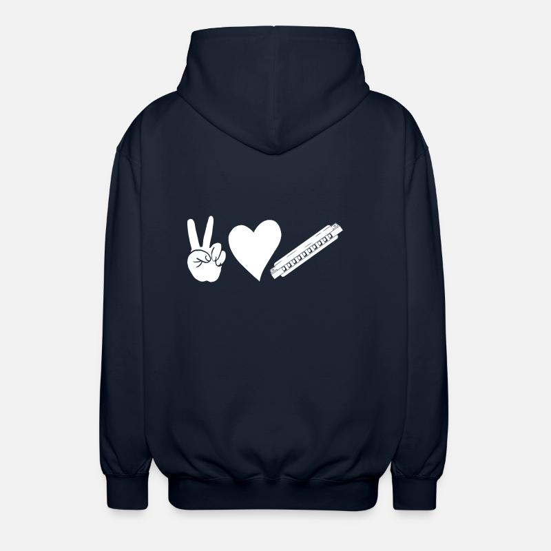 Harmonica Harmonica - Unisex Hooded Jacket - navy