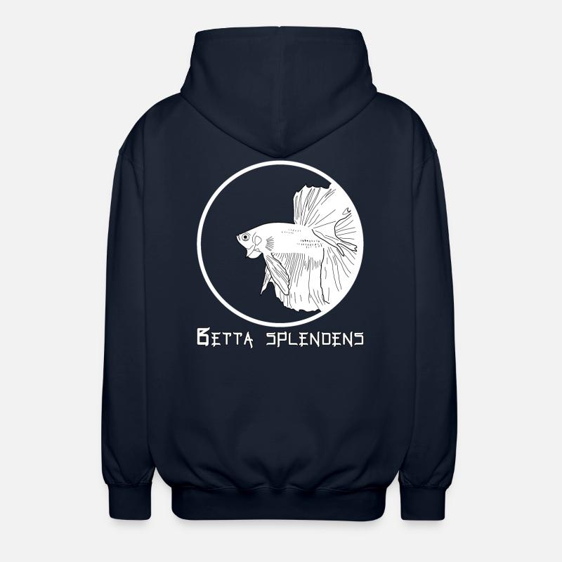 Betta splendens (Halfmoon) - Unisex Kapuzenjacke - Navy