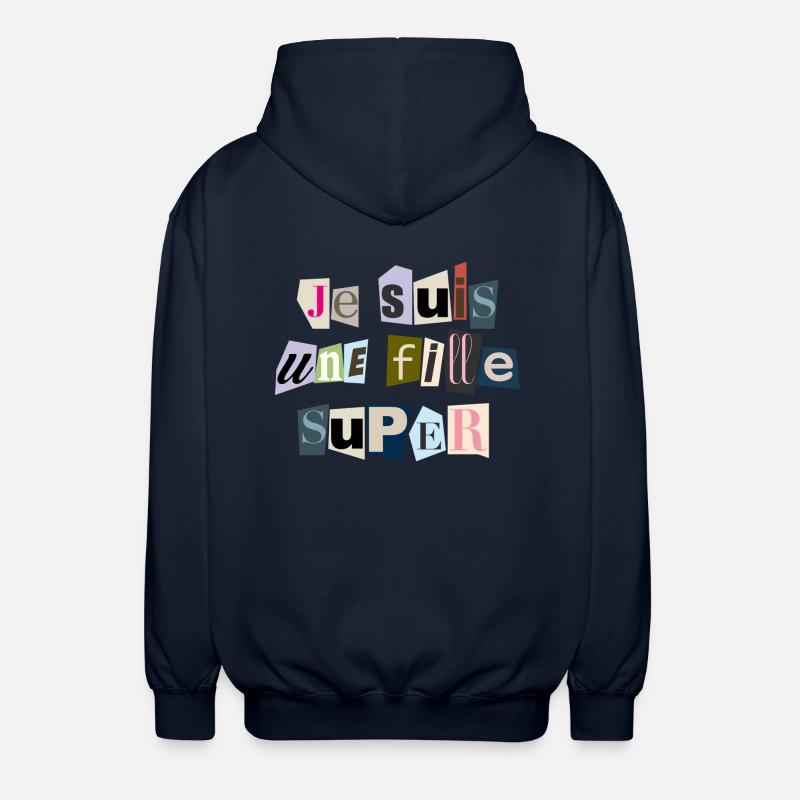 Ich bin ein Super-Mädchen - Unisex Kapuzenjacke - Navy