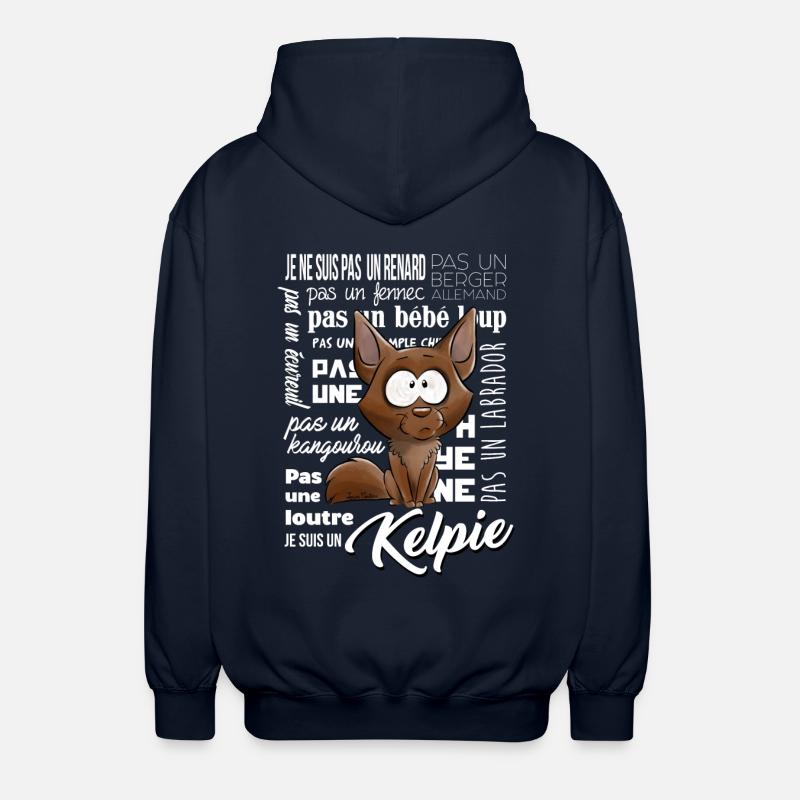 Ich bin ein Kelpie - Unisex Kapuzenjacke - Navy