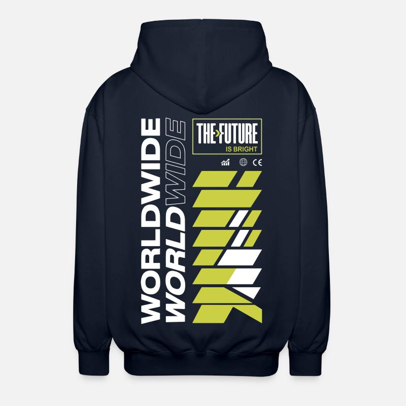 Future Radiant Pattern - Unisex Hooded Jacket - navy