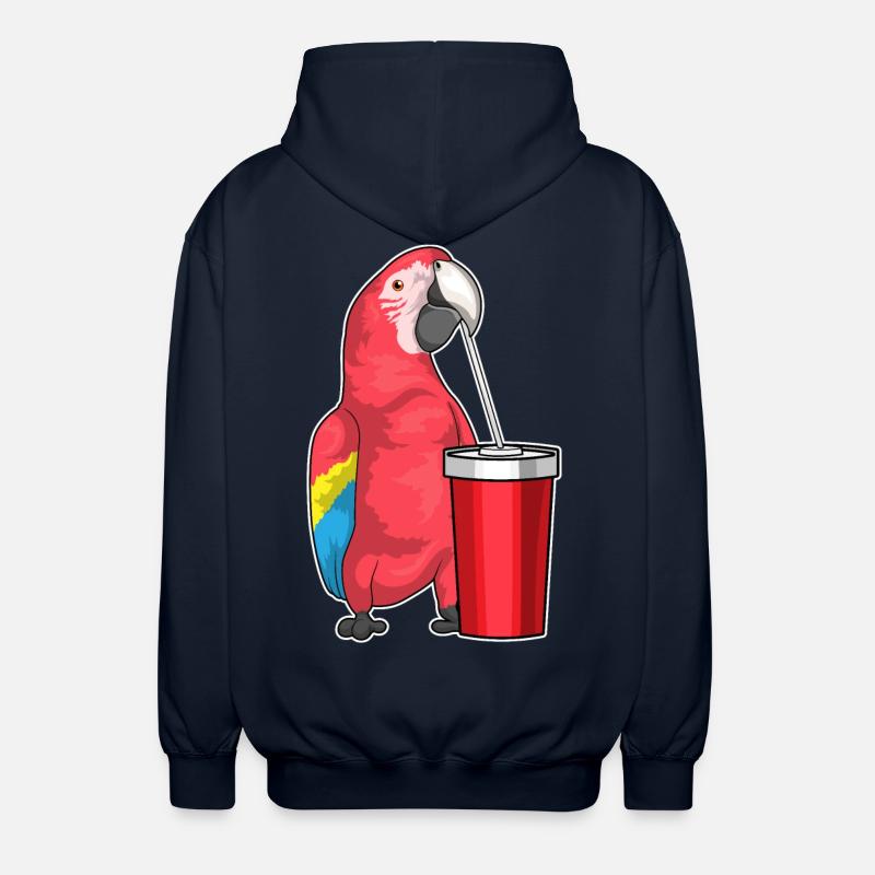 Papagei Trinkbecher - Unisex Kapuzenjacke - Navy