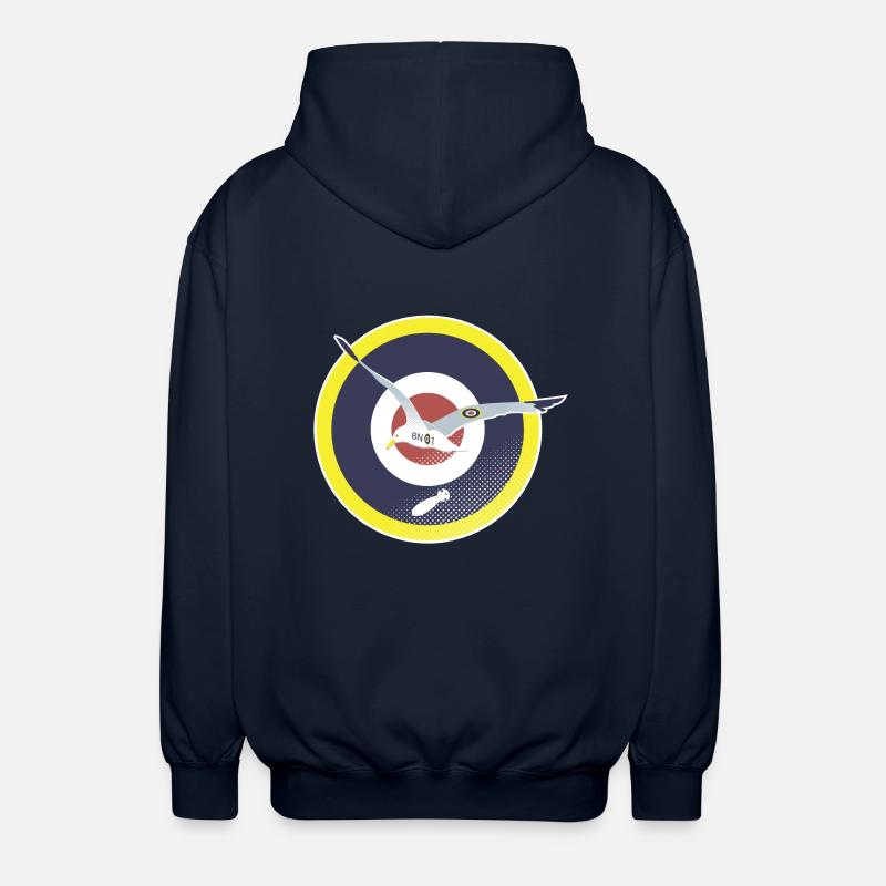 Brighton Bombing Seagull - Unisex Hooded Jacket - navy