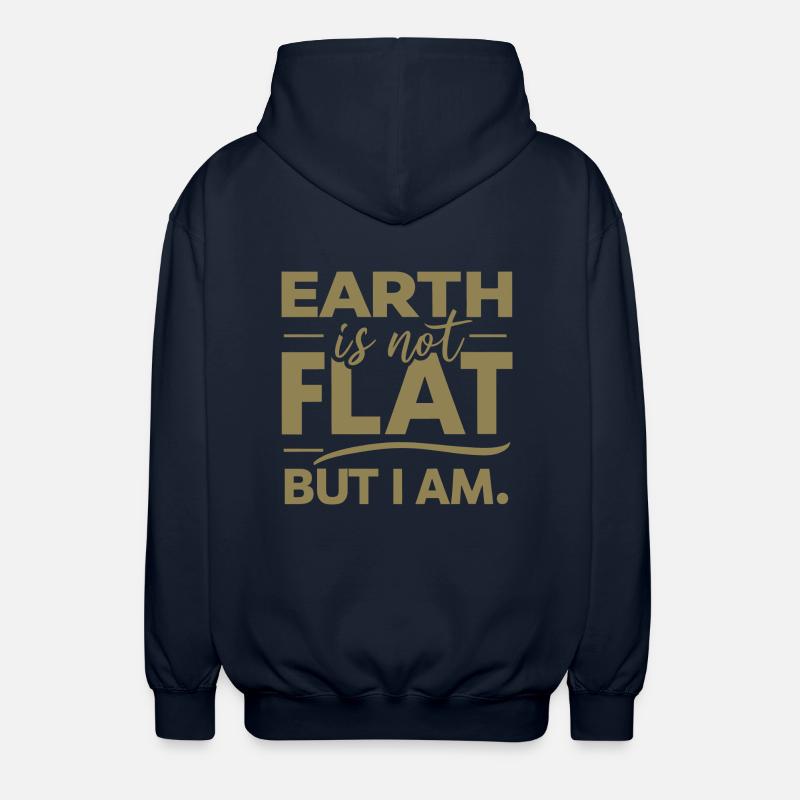 Satire Flache Erde Ironische Witze - Unisex Kapuzenjacke - Navy