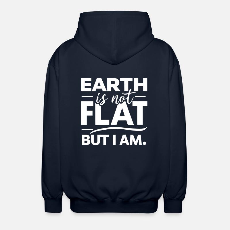 Satire Flache Erde Ironische Witze - Unisex Kapuzenjacke - Navy