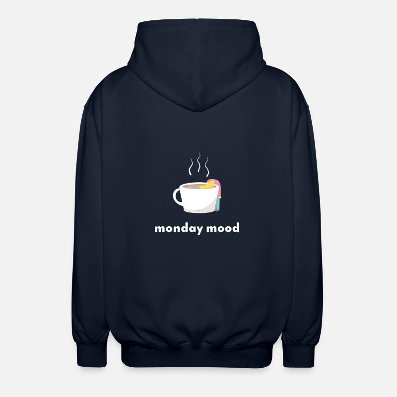 Lunes estado de ánimo - Chaqueta unisex con capucha. - azul marino