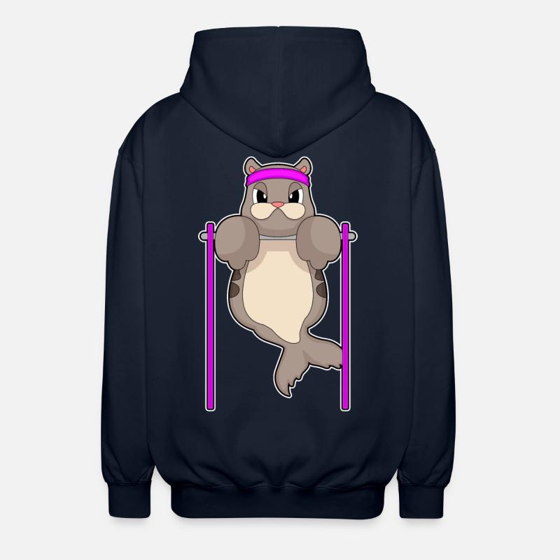 Seal Bodybuilder Pull-ups Bodybuilding - Unisex Hooded Jacket - navy