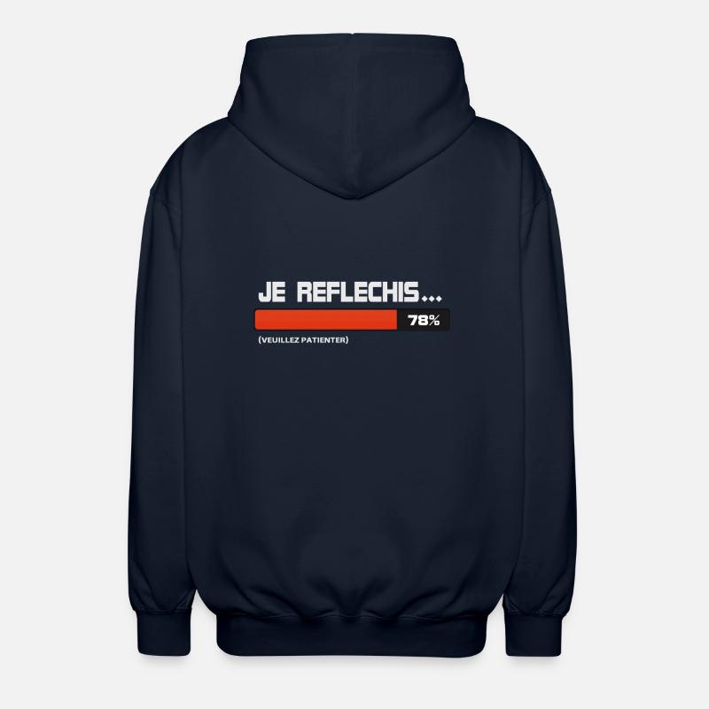 Ich dachte, warten, bitte warten - Unisex Kapuzenjacke - Navy