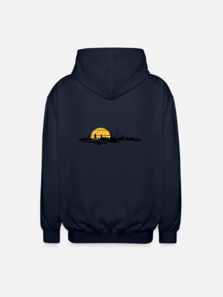 Skyline - Küste Cuxhaven - Unisex Kapuzenjacke - Navy