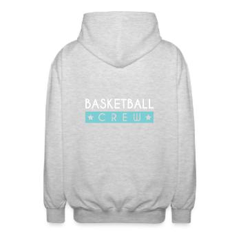 Équipe de basket-ball - Veste à capuche unisexe - gris clair chiné - Dos - AI Model Male 185 light (185cm)