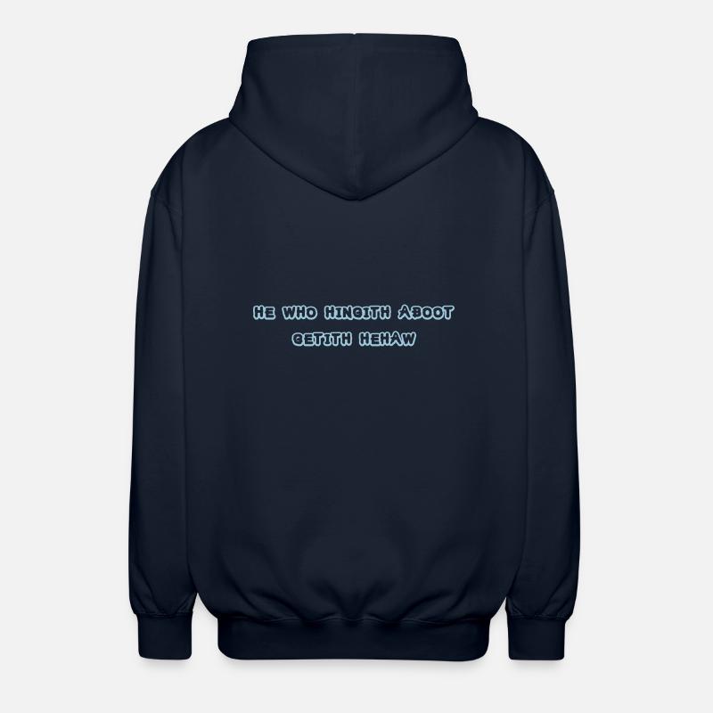 he who hingith aboot - Veste à capuche unisexe - marine