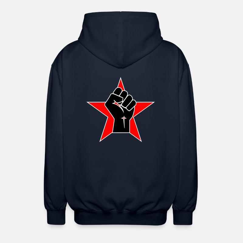 Raised Fist Logo 2 - Veste à capuche unisexe - marine