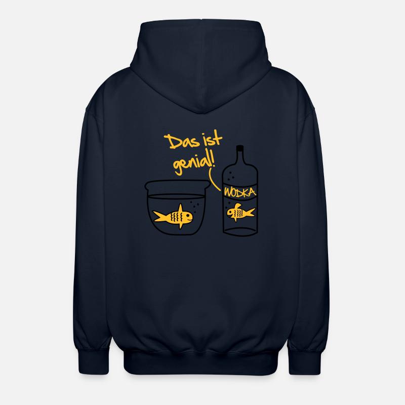Goldfisch Wodka Design - Unisex Kapuzenjacke - Navy
