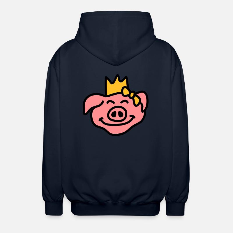 Pricess Pig Head - Unisex Kapuzenjacke - Navy