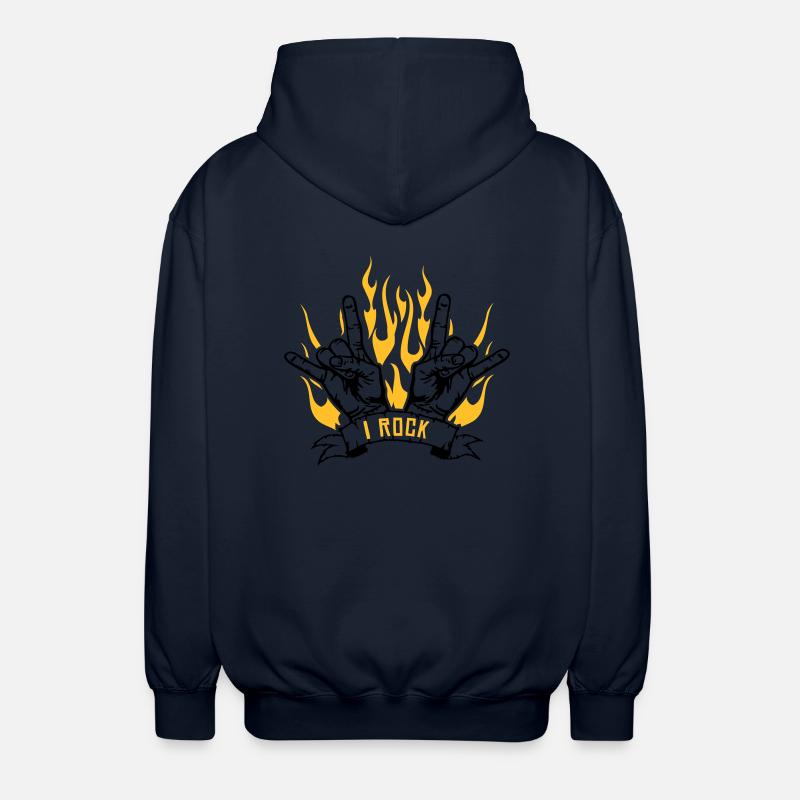 I rock - Unisex Kapuzenjacke - Navy