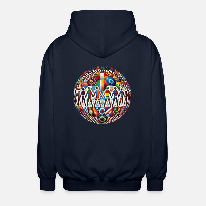 Unity in Diversity – Strong Together - Unisex Hooded Jacket - navy