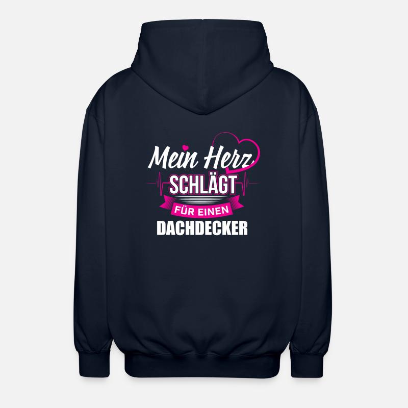 Dachdecker Zimmermann Herz - Unisex Kapuzenjacke - Navy