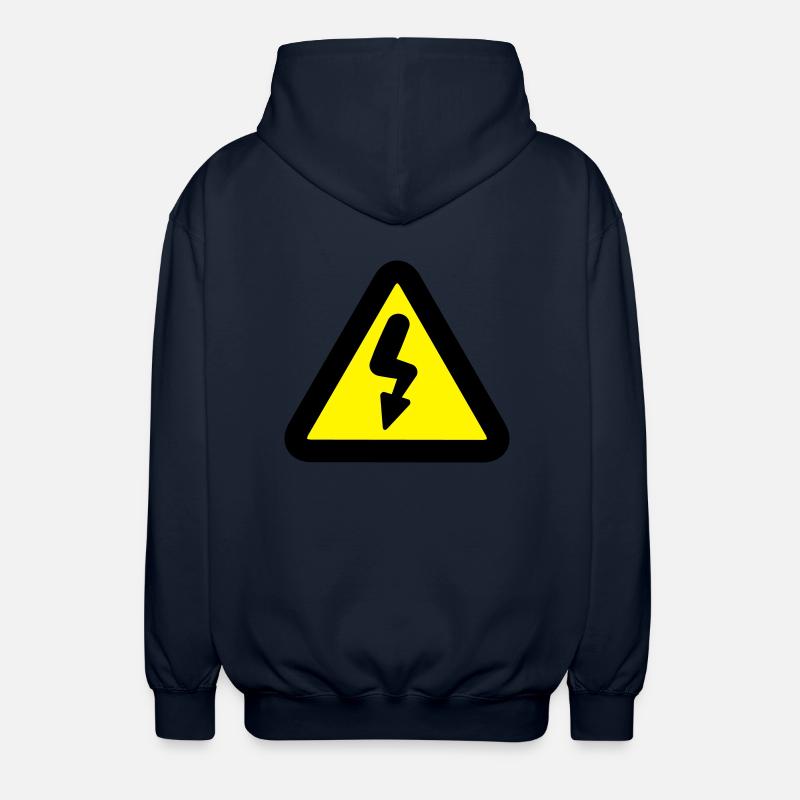 Elektro Verkehrszeichen - Unisex Kapuzenjacke - Navy