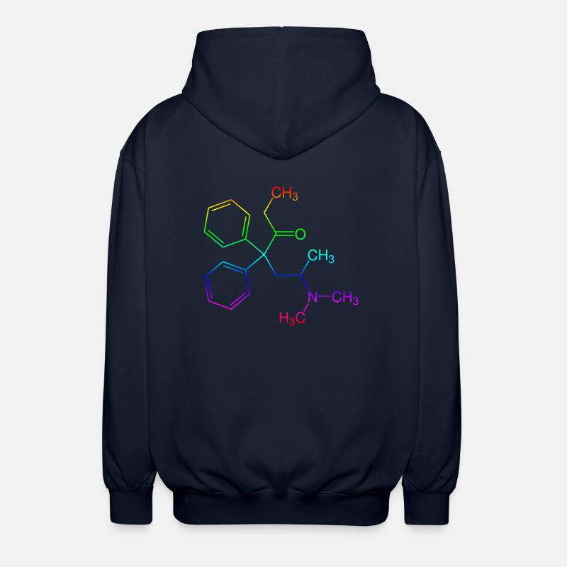 Methadone structural formula - Unisex Hooded Jacket - navy