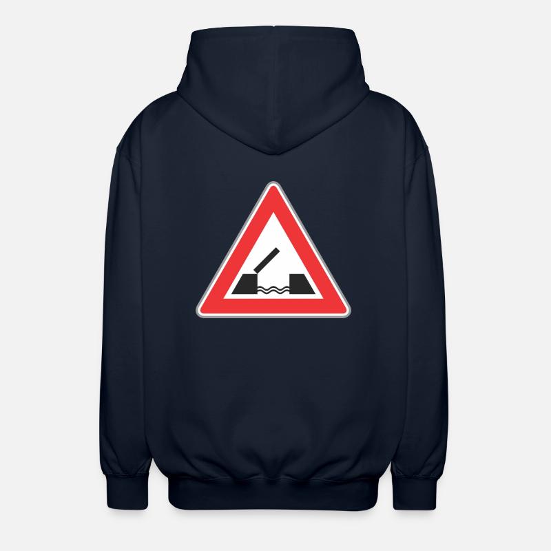 Panneau routier pont - Veste à capuche unisexe - marine