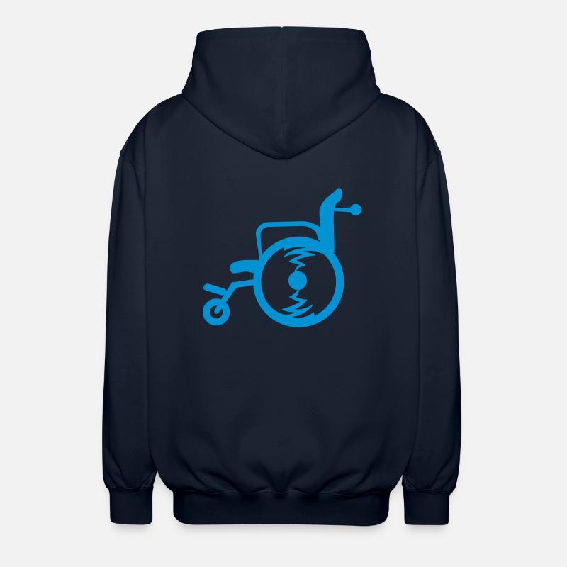 Fauteuil roulant / fauteuil roulant (1c) - Veste à capuche unisexe - marine