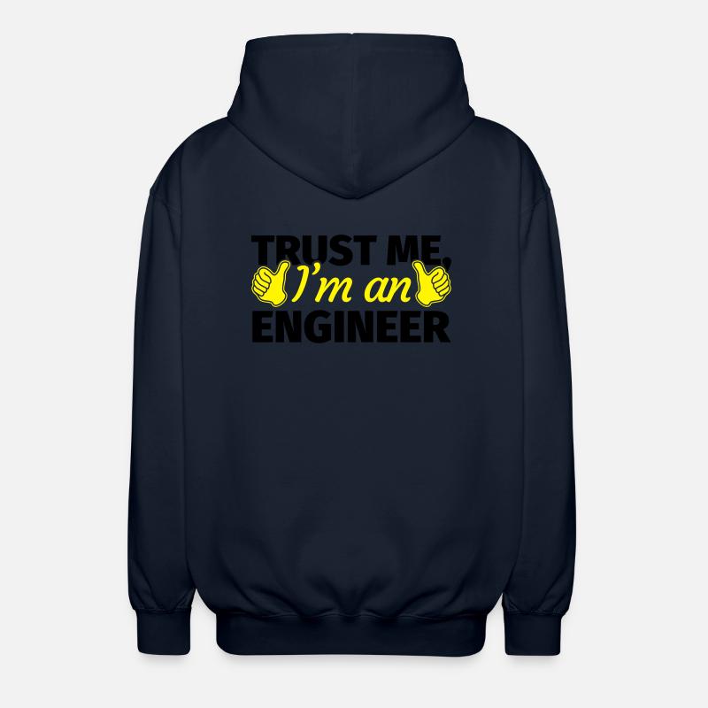 Trust Me I'm an Engineer - Unisex Hooded Jacket - navy