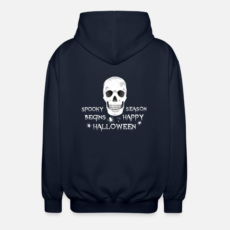 Crâne d’halloween effrayant - Veste à capuche unisexe - marine