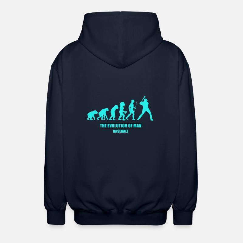 Evolution man baseball - Unisex Kapuzenjacke - Navy