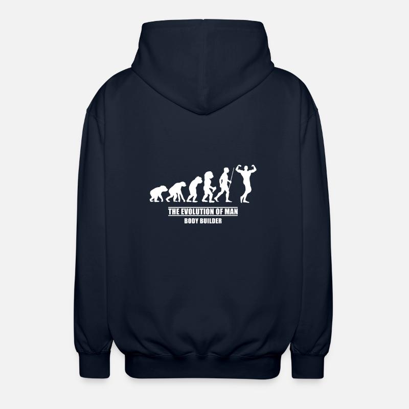 Evolution weight training - Unisex Hooded Jacket - navy
