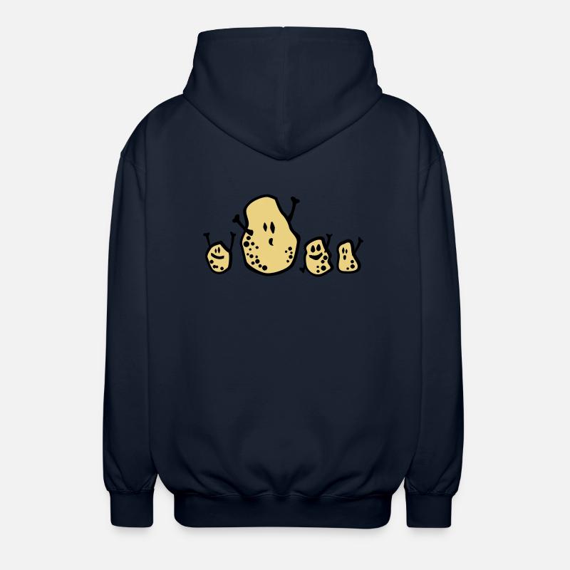 potatoes - Unisex Hooded Jacket - navy