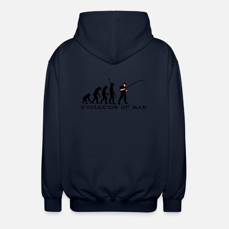 evolution_angler_b_2c - Unisex Hooded Jacket - navy