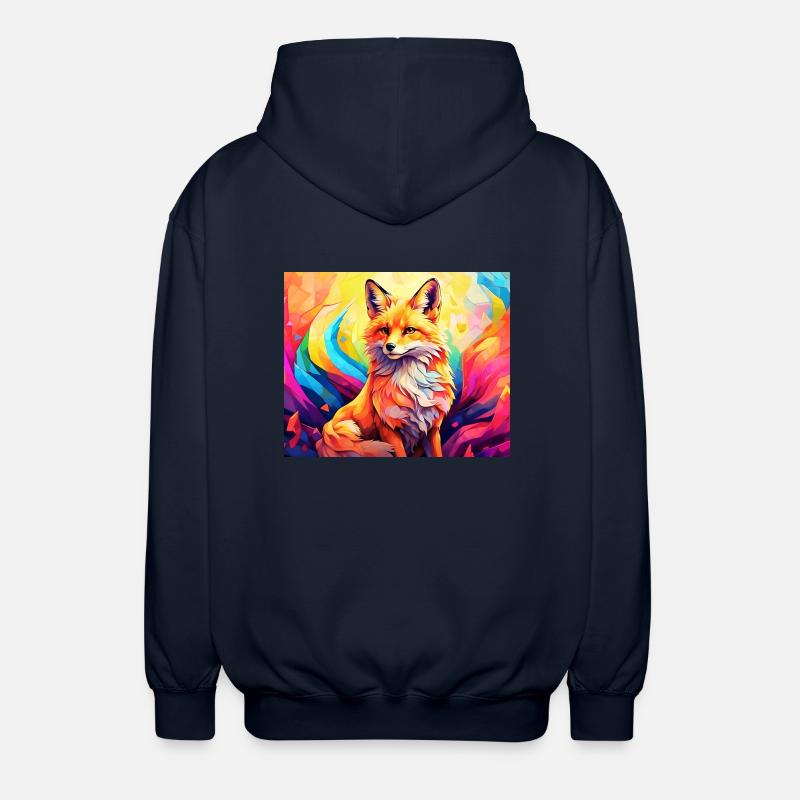cute fox #fox #cute - Unisex Hooded Jacket - navy